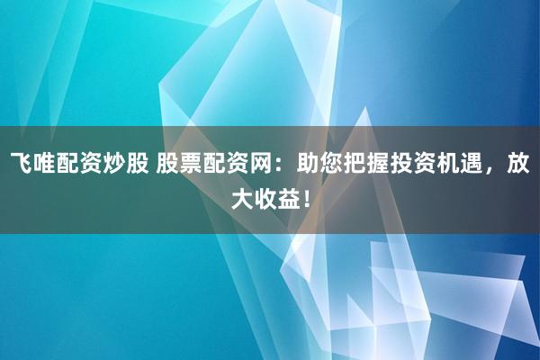 飞唯配资炒股 股票配资网：助您把握投资机遇，放大收益！