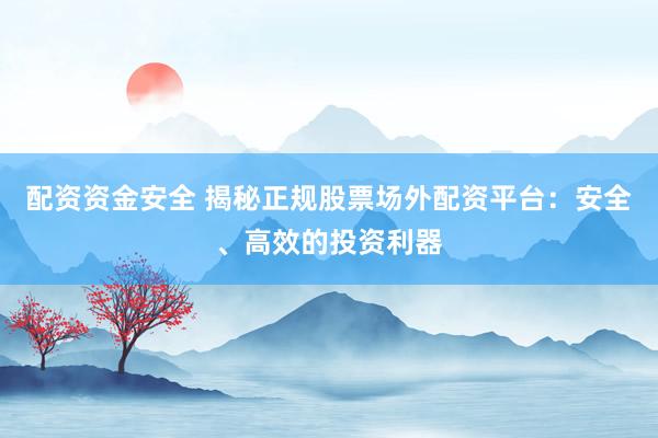 配资资金安全 揭秘正规股票场外配资平台：安全、高效的投资利器